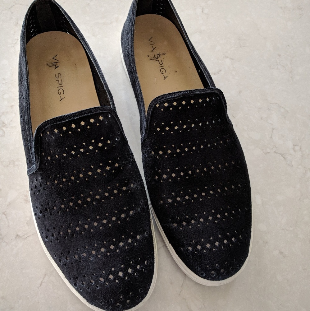 Laser Cut Black Shoes